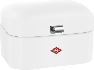 Wesco Single Grandy Brotkasten | 7,5 Liter - Größe M | Metall - mattweiß | Brotaufbewahrung