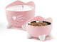 Catit Pixi-Brunnen-Kombi-Set – Trinknapf für Katzen – rosa-weiß