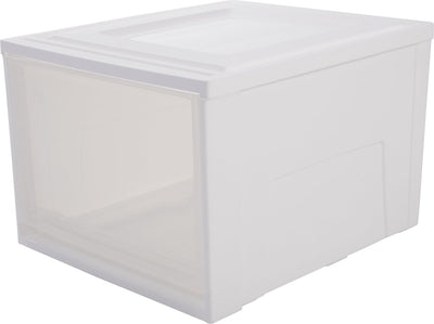 Iris Maxi-Schubladen-Stapelschublade – 40 l – Kunststoff – weiß transparent