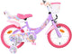 Volare Einhorn Kinderfahrrad - Mädchen - 14 Zoll - Lila