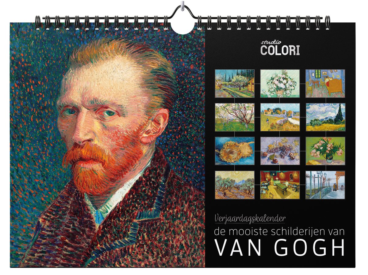 Markenloser Geburtstagskalender mit den schönsten Gemälden von Van Gogh