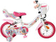 Volare Einhorn Kinderfahrrad – Mädchen – 12 Zoll – weiß – zwei Handbremsen