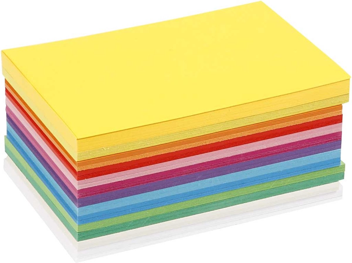 Colortime Frühlingskarton, A6, Blatt 105x148 mm, 180 gr, verschiedene Farben, 120 verschiedene Blätter 1 Karton