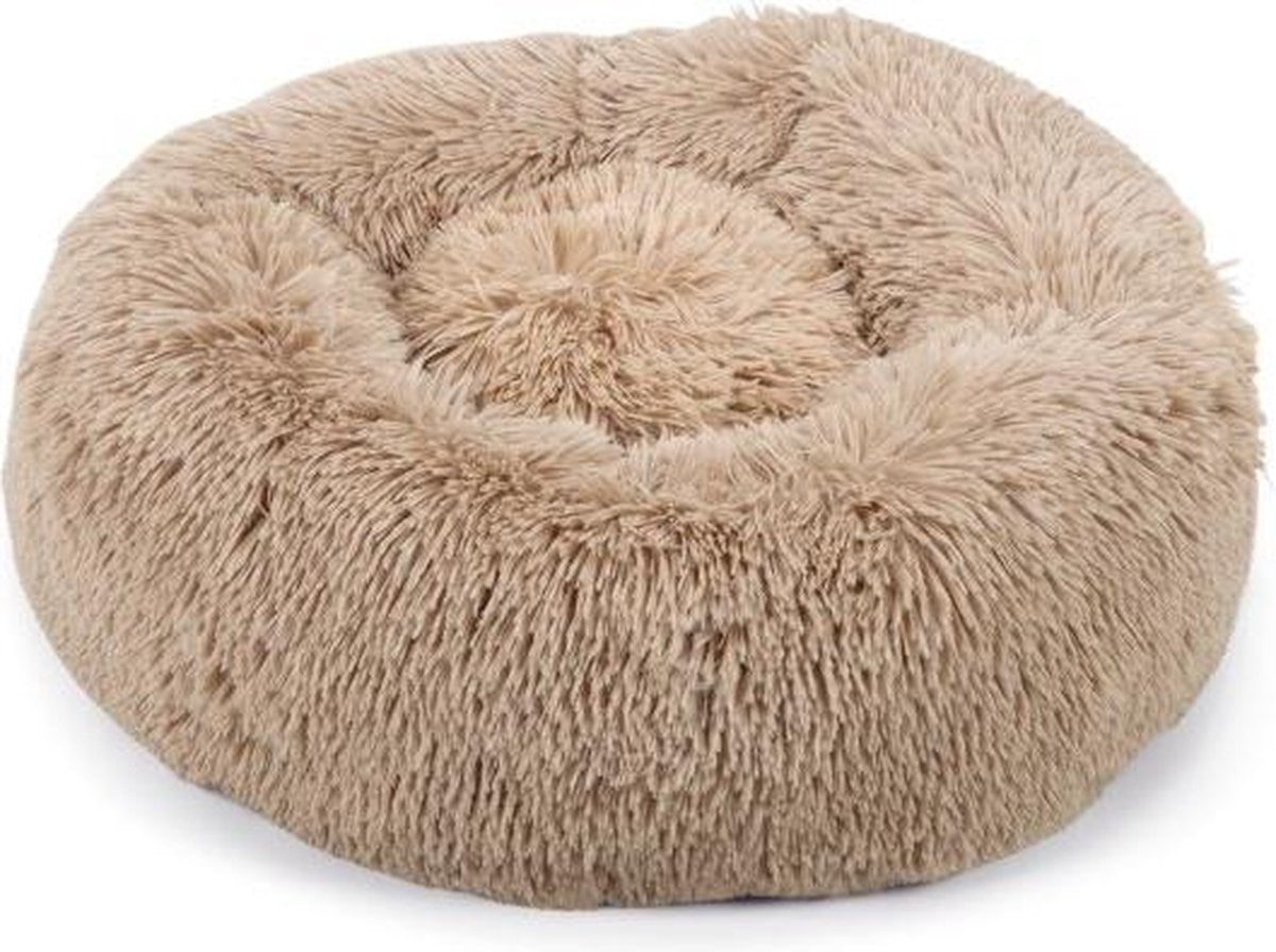 Beeztees Yali – Hundebett – Plüsch – Beige – Durchm. 50 cm