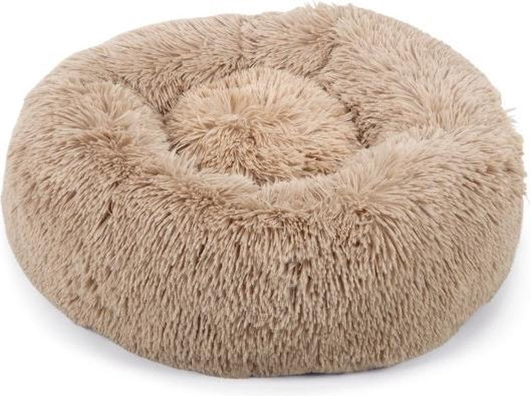Beeztees Yali – Hundebett – Plüsch – Beige – Durchm. 50 cm