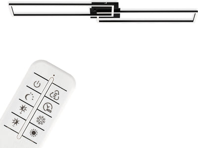 Briloner - LED Deckenleuchte - Deckenlampe - dimmbar - mit Fernbedienung - Farbtemperatursteuerung - inkl. Nachtlichtfunktion und Timer