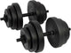 Tunturi Gewichte – Langhantel-Set – Kurzhantel-Set – 2 Stück – insgesamt 28 kg – schwarz – Vinyl – inkl. kostenlose Fitness-App