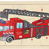 Playwood Holzstollenpuzzle Feuerwehr, 9-tlg.