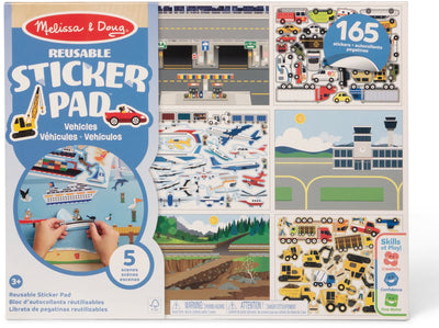 Melissa Doug – Wiederverwendbares Aufkleberbuch – Fahrzeuge – 165 Aufkleber