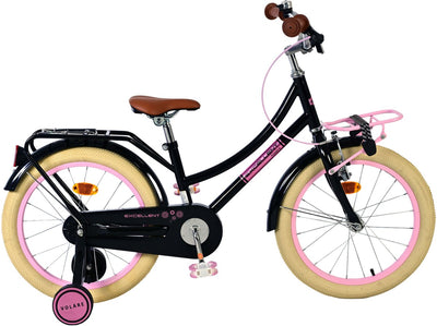 Volare Exzellente Kinderfahrrad - Mädchen - 18 Zoll - schwarz - 95% versammelte sich