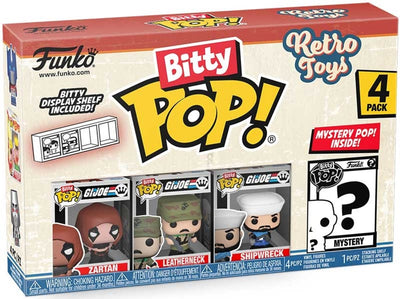 Funko Spielfigur Bitty Pop Retro-Spielzeug Gi Joe 4er-Pack-Sammlungsset.