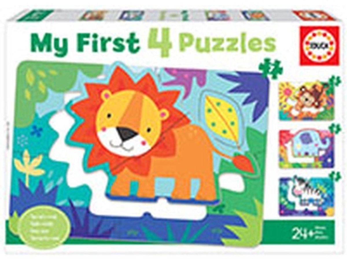 Educa – mein erstes Puzzle – Dschungelfreunde – 4 Rätsel mit 3-4-5 Rätseln