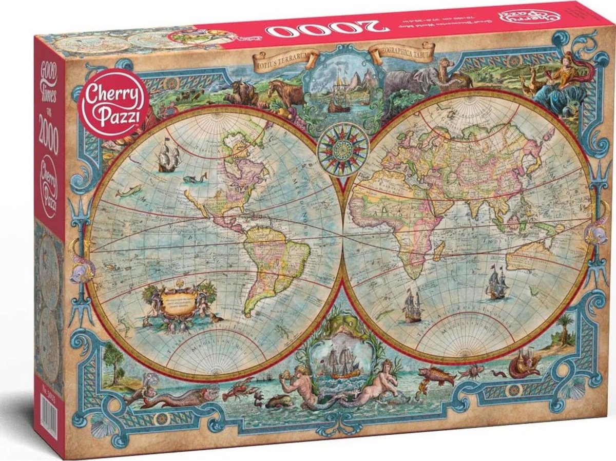Cherrypazzi Great Discoverys Weltkartenpuzzle 2000 Teile