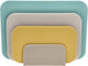 Rosti Choptima Schneidebrett-Set 35,5 x 7 x 26,5 cm Ocean – Kunststoff – 4 Schneidebretter – spülmaschinenfest – mit Halterung – Küche