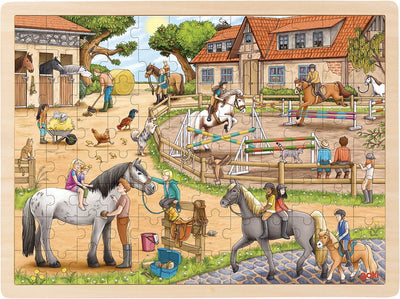 Goki Holzpuzzle Pferdesmange, 96st.