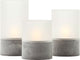 Brilliant Zündkerzenbatterie - Tischlampe - LED - Flackerndes Kerzenlichtset - Grauweiß - IP44