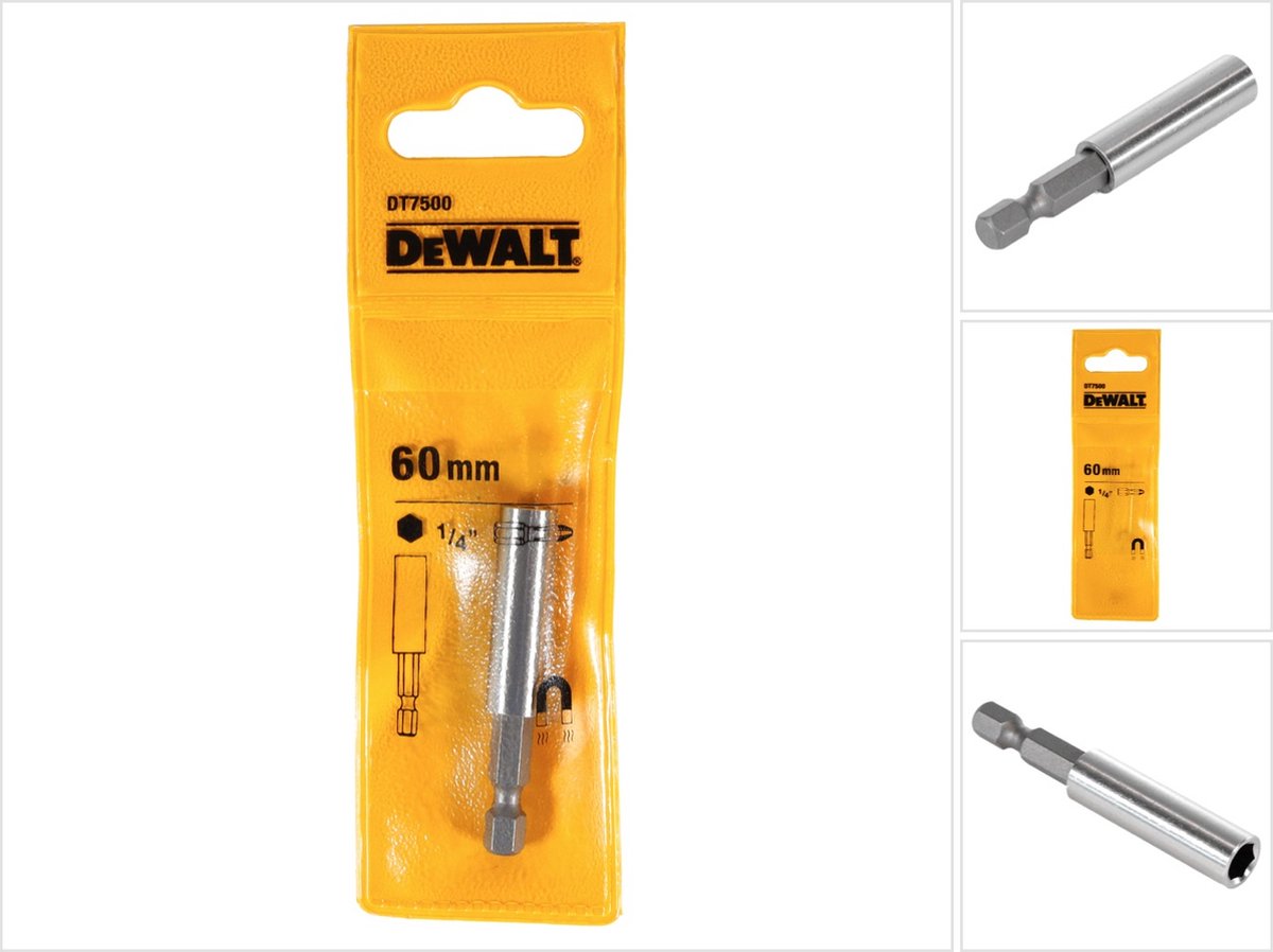 Dewalt Zubehör 60-mm-Schraubendreher-Bithalter für 25-mm-Schraubendreher-Bits, magnetisch – dt7500-qz