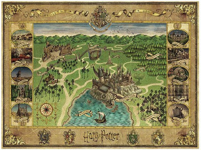 Ravensburger Jigsaw Puzzle Harry Potter Die Karte von Hogwarts, 1500st.