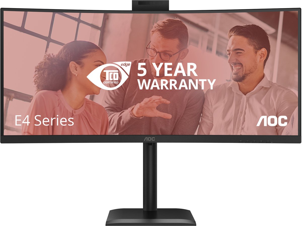 Aoc cu34e4cw – QHD-Ultrawide-Monitor – Webcam – 5 Jahre Garantie – 34 Zoll