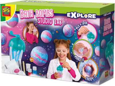 Ses kreativ – erkunden – Badebomben Studiolabor – Wissenschaftsspielzeug für Kinder – Badebomben herstellen – Sprachspielzeug – Experimentierboxen – hergestellt in Holland – ab 8 Jahren