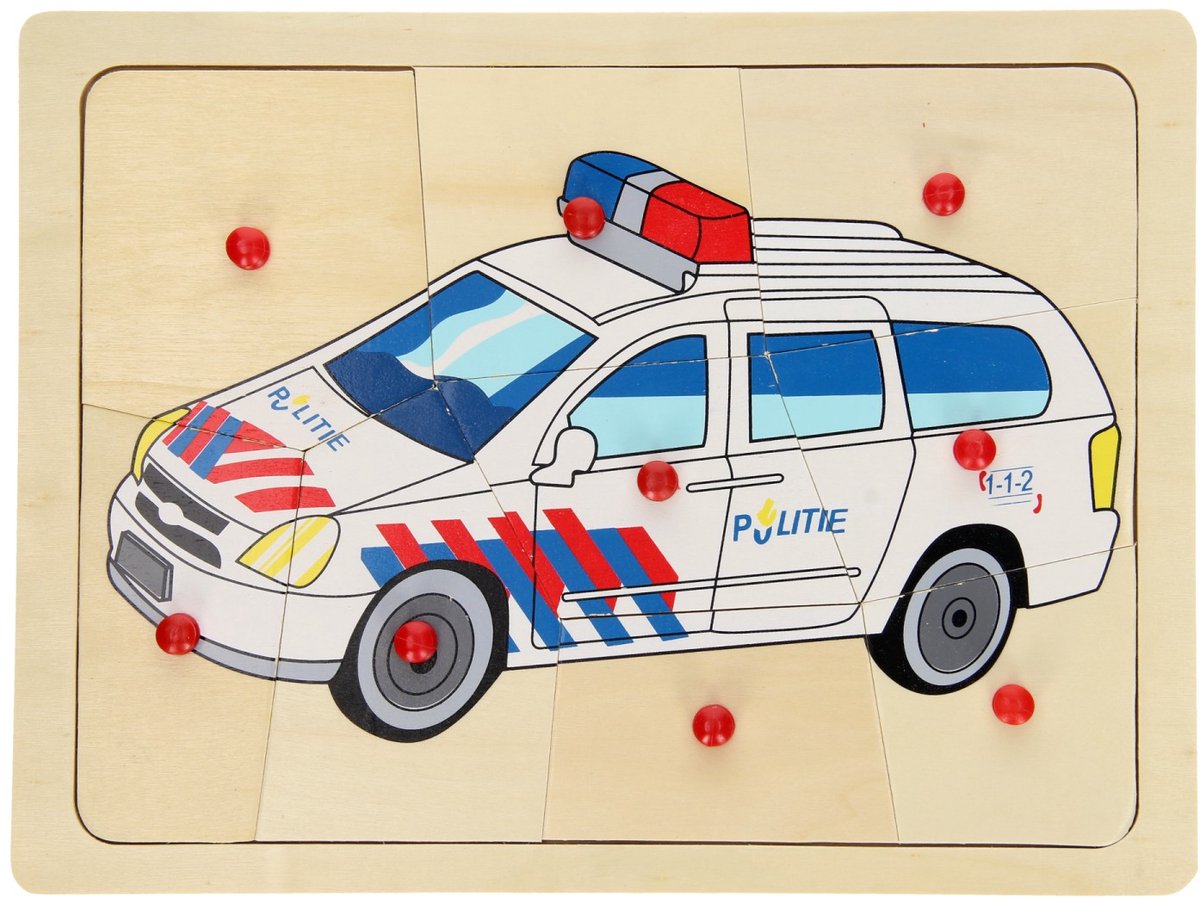 Playwood Holz-Studenpuzzle Polizei, 9-tlg.