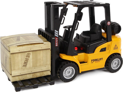 2-spieler Die-Cast-Gabelstapler-LKW mit Licht und Klang, 14 cm
