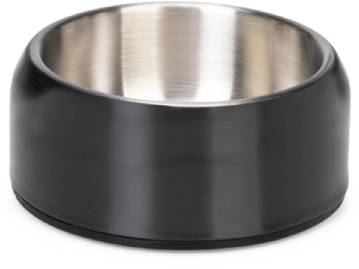 Designed by Lotte Noar Hundefutternapf – Futternapf Trinknapf – spülmaschinenfest – rutschfest – Edelstahl – Schwarz – 470 ml