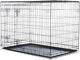 Trixie Hundehütte – faltbar, schwarz – 109 x 71 x 79 cm, mit Sicherheitsschlössern, Kunststoff-Schiebeschublade