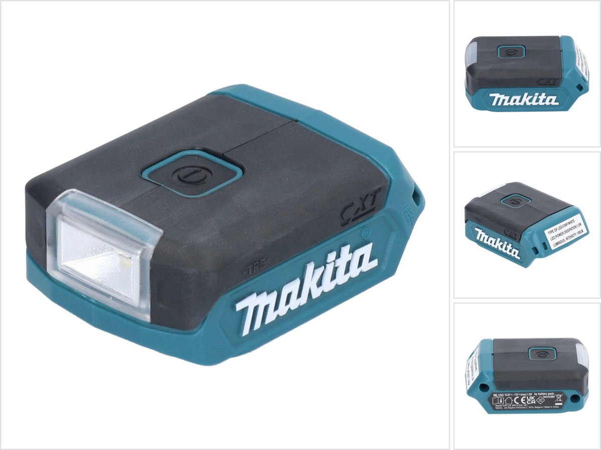 Makita deaml103 – 12-V-Akku-Arbeitsleuchte – LED – ohne Akku und Ladegerät – leistungsstarke Beleuchtung |