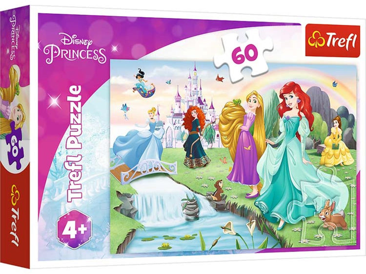 Trefl Puzzle Disney Prinzessin 60 Teile – buntes Kinderspielzeug.
