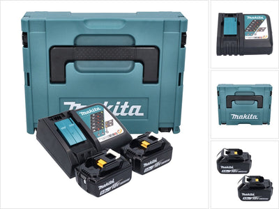 Makita-Zubehör Makita-Stromquellen-Kit 197624-2, 2x BL1850B + DC18RC - 197624-2