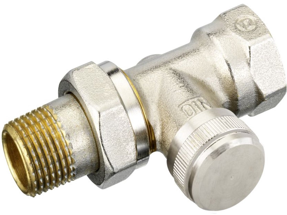 Danfoss Fußventil gerade 1 2 - kvs = 2,50 m3 h - rlv15 m. Möglichkeit zum Befüllen und Entleeren