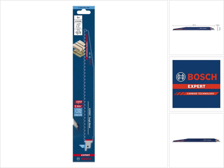 Bosch Zubehör Expert 'Tough Wood' S 1242 KHM Säbelsägeblatt 1 Stück - 1 Stück - 2608900406