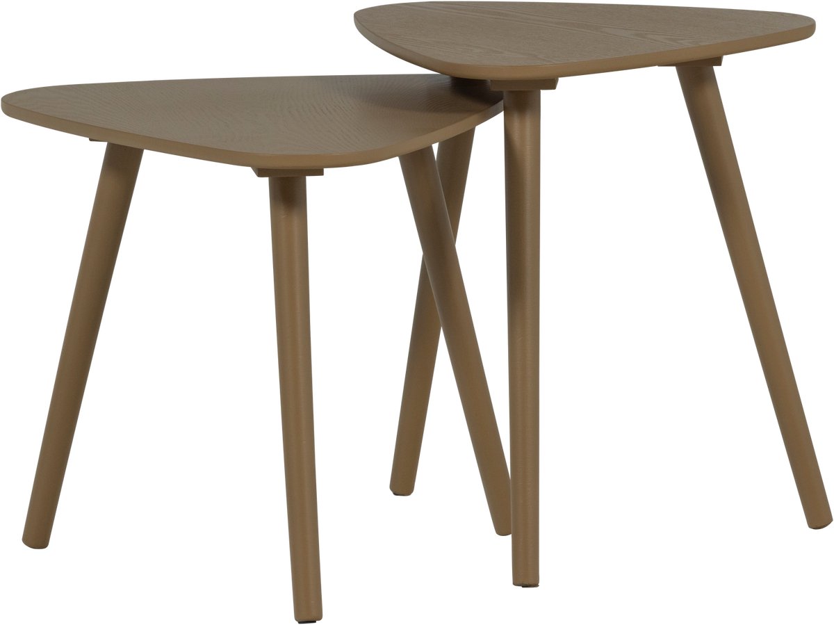 Woood Nila Beistelltische – Holz – Schlamm – 2er-Set