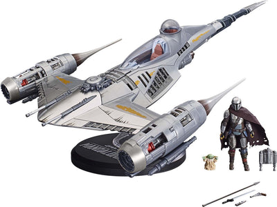 Hasbro The Mandalorian N-1 Starfighter, die Mandalorian Star Wars Figur Silber