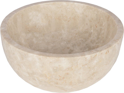 Differnz Boomer Waschbecken - 21x12cm - rund - Marmor - Beige