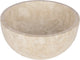 Differnz Boomer Waschbecken - 21x12cm - rund - Marmor - Beige