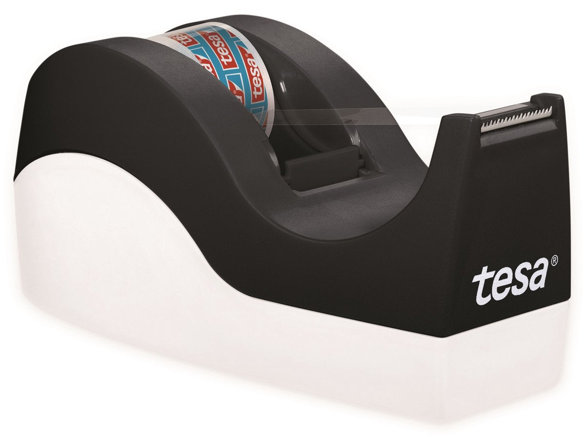 Tesa Klebebandhalter Folie Orca Schwarz inkl. Klebefolienrolle 33 m x 19 mm