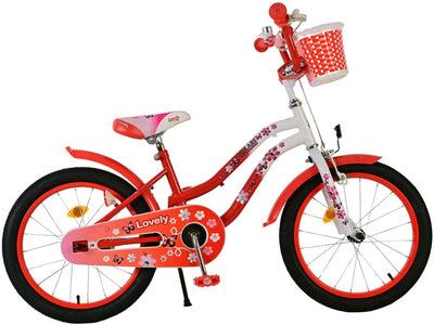 Volare schönes Kinderfahrrad – Mädchen – 18 Zoll – rot weiß