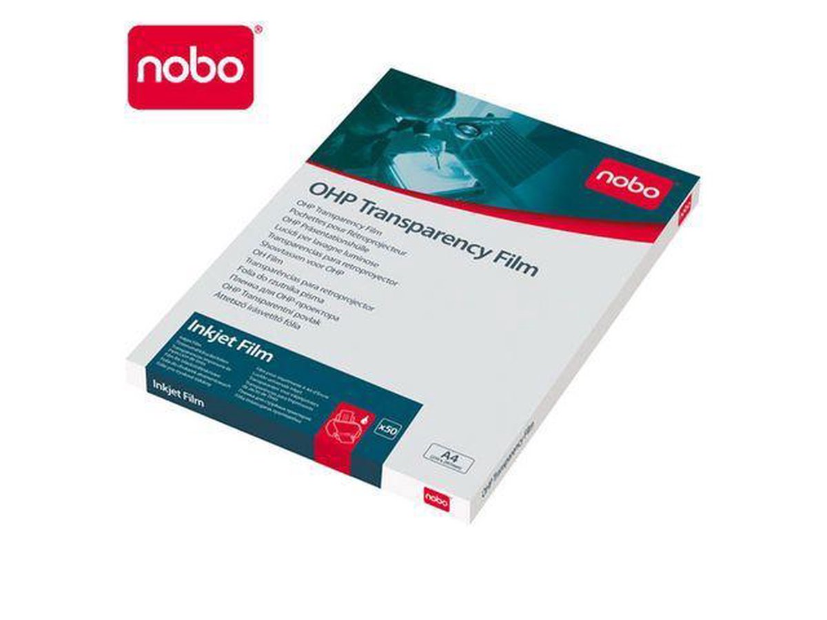 Nobo Overheadprojektor-Folien für Tintenstrahldrucker (50 Stück)
