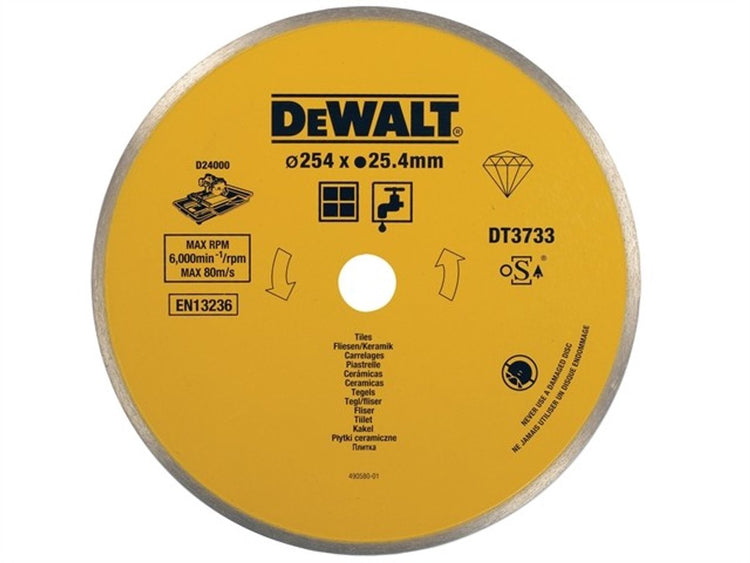 Dewalt dt3733-xj – Diamantsägeblatt – 250 mm – Nassschneiden – für Fliesen