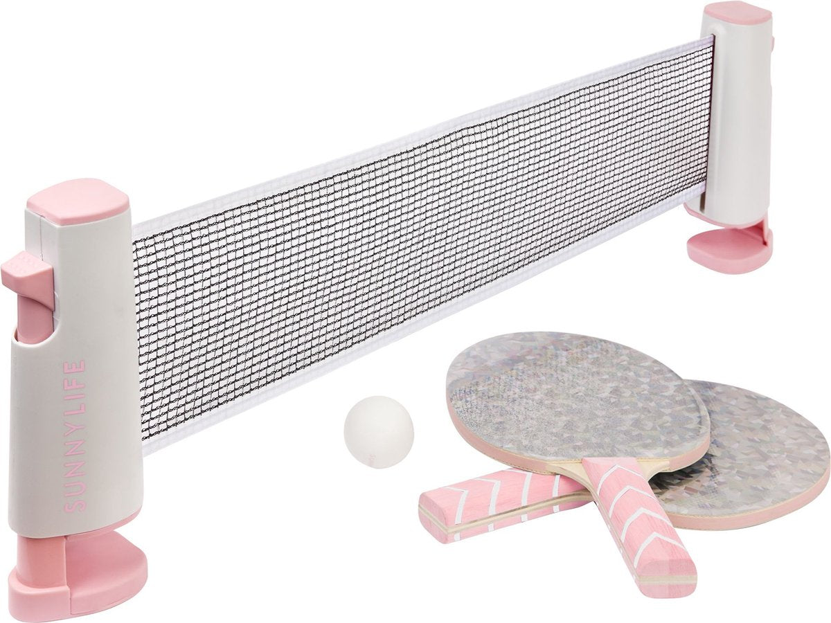 Sunnylife – aufblasbares Tischtennis-Set holografisch – PVC – grau
