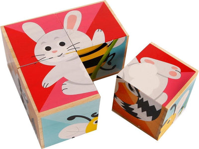 Holzblock -Puzzle -Tiere FSC, 4st.