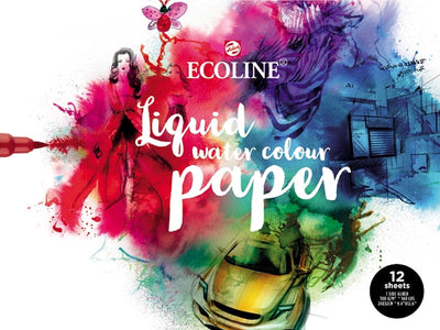 Bruynzeel Ecoline Aquarel Paperblock, 24x32 cm, 290 g m, 12 Blätter