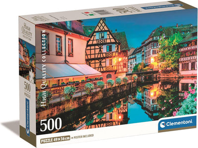 Clementoni – Puzzle – 500 Teile – Altstadt von Straßburg – Puzzle für Erwachsene – hochwertige Sammlung