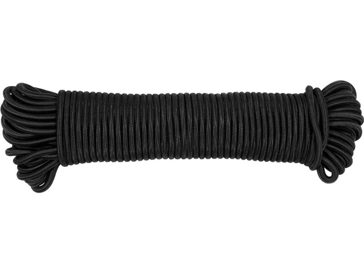 Vorel - elastische Gummischnur - 8 mm x 30 m - Schwarz - Profi