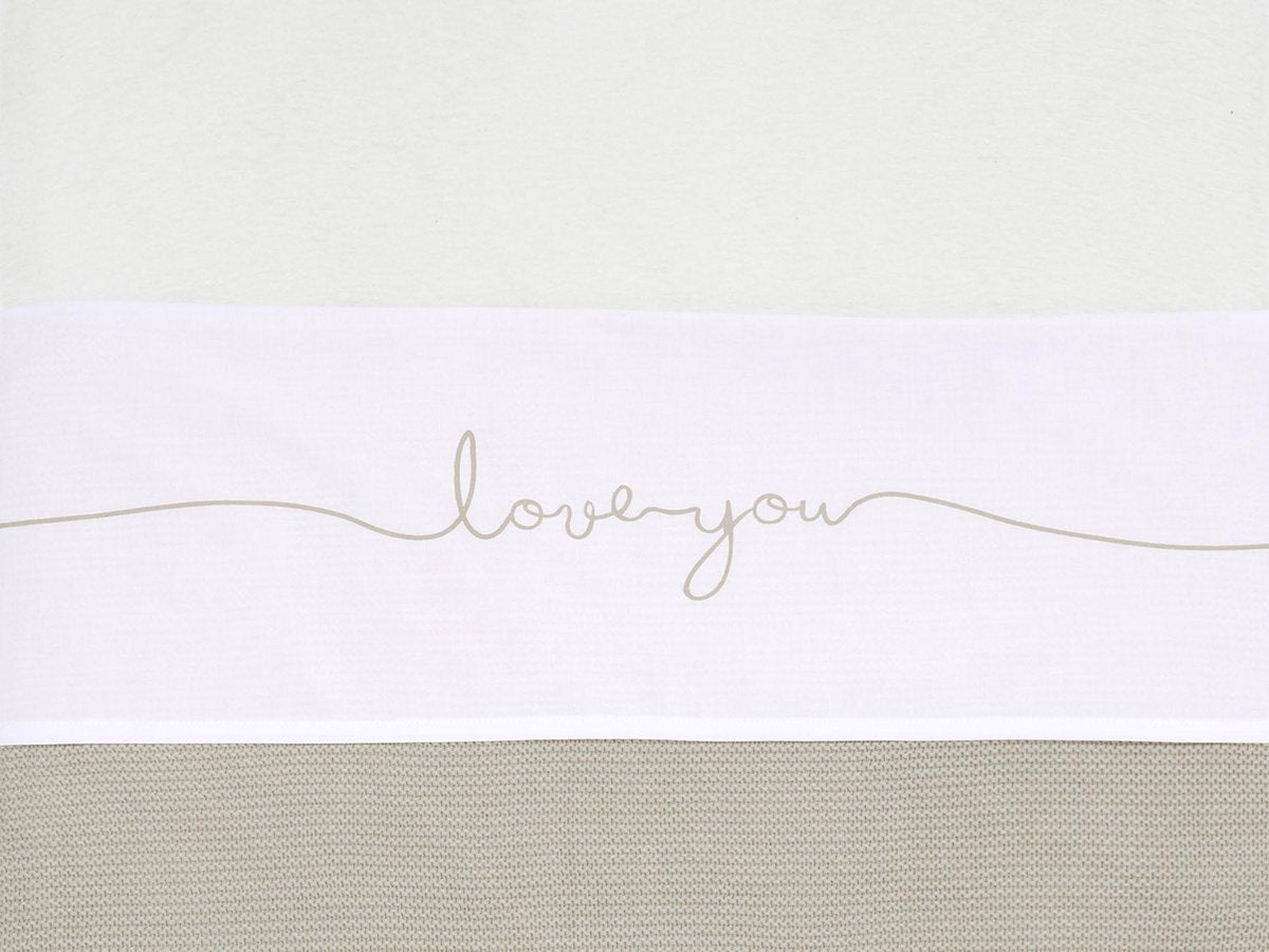Jollein Babybettlaken 75x100cm Love You – Nougat