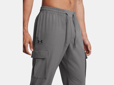 Under Armour UA Vibe Woven Cargo Pants-Grau Herren-Sporthose – Castle Rock – Schwarz