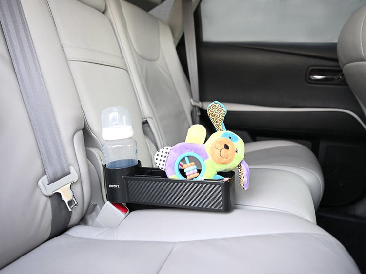 Dooky® Dooky Car – Sitzaufbewahrungspartner – Organizer zwischen Autositzen befestigt – Schwarz
