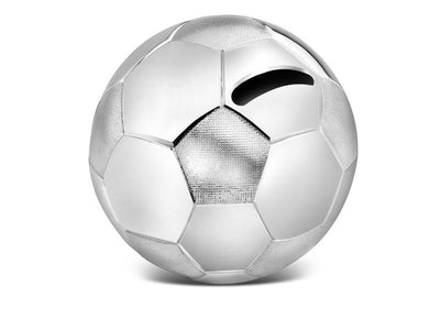 Zilverstad - Spardose Fußball 8,5x8,5x8cm silberfarben